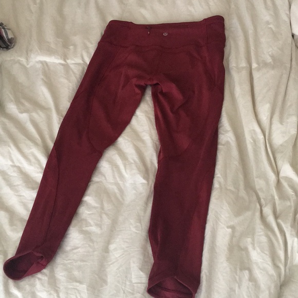 lululemon athletica Pants - Maroon lululemon’s 7/8th leggings